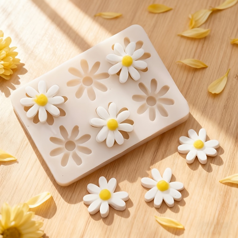 Soap Making Utensils - 1pc 3D Daisy Sunflower Silicone Mold